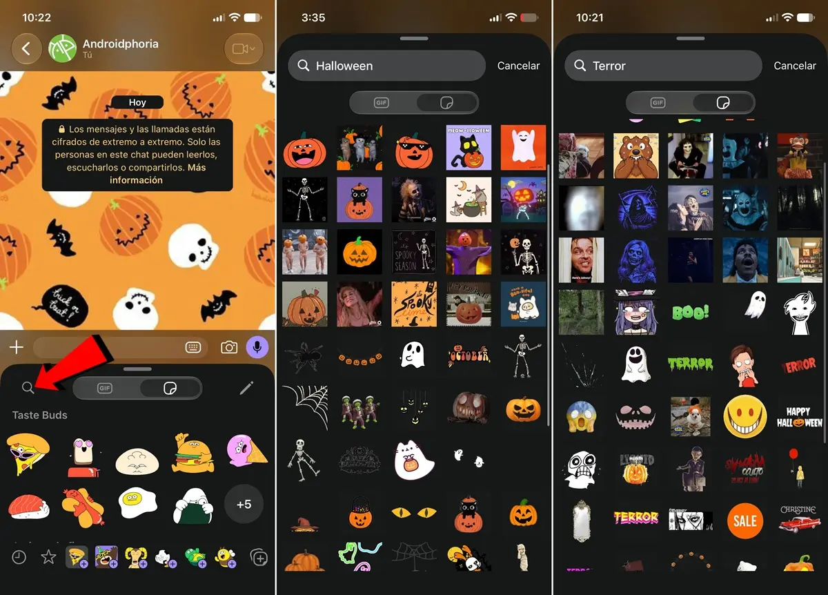 stickers de halloween terror para whatsapp