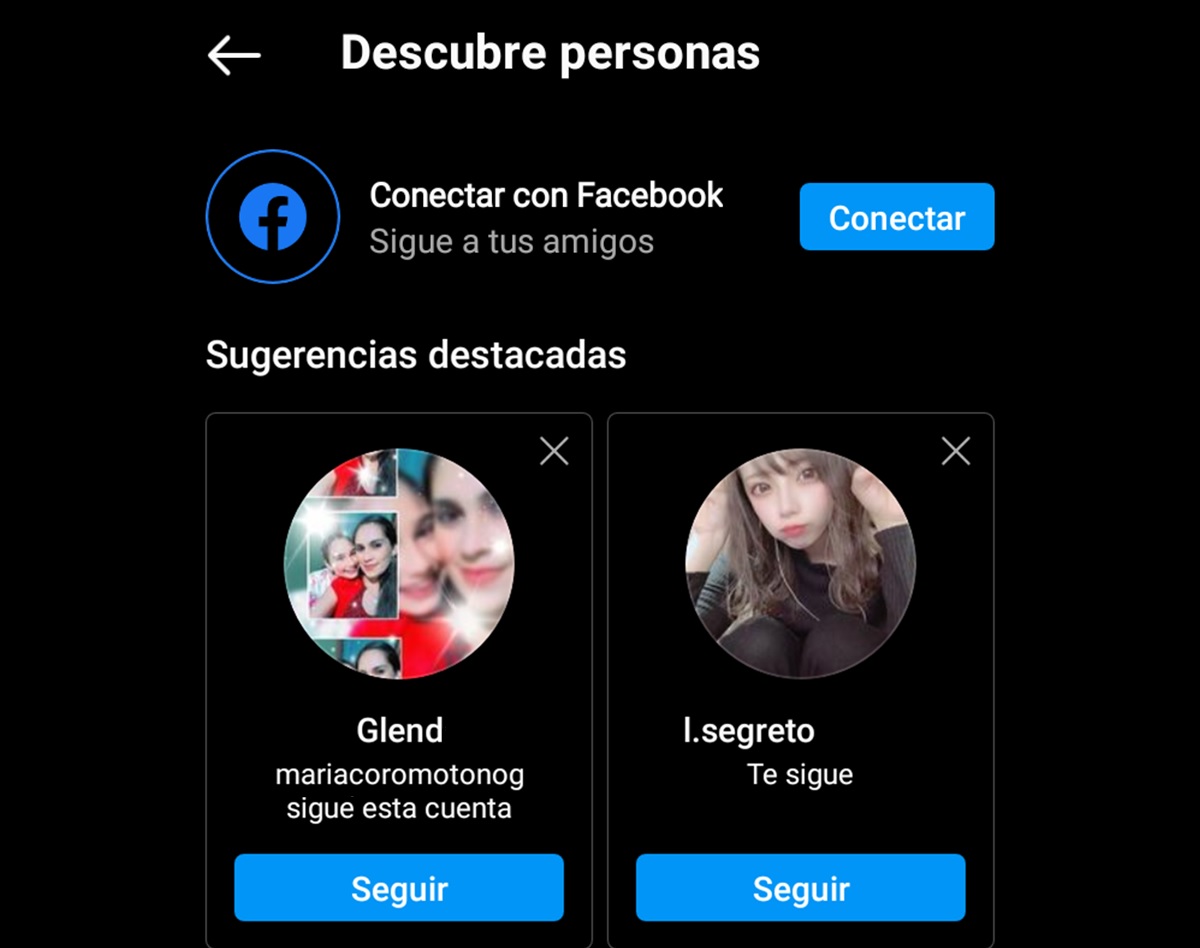 sugerencias instagram descubre personas