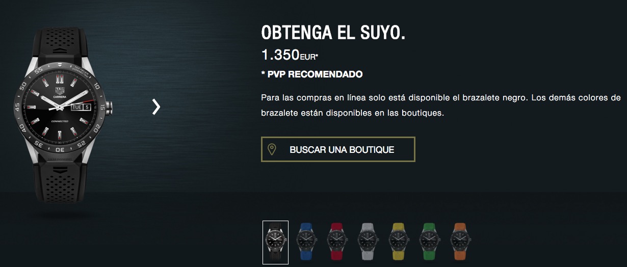 tag heuer android wear precio