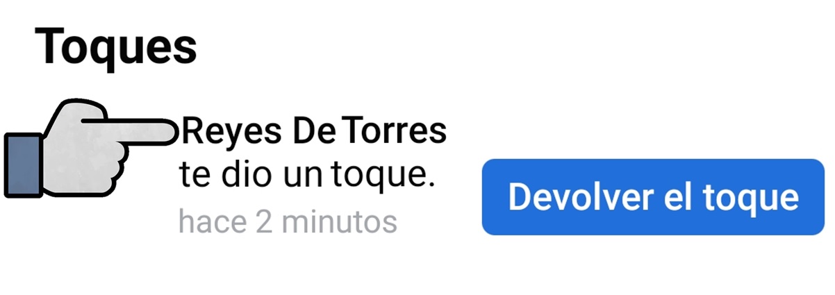 te dio un toque en facebook