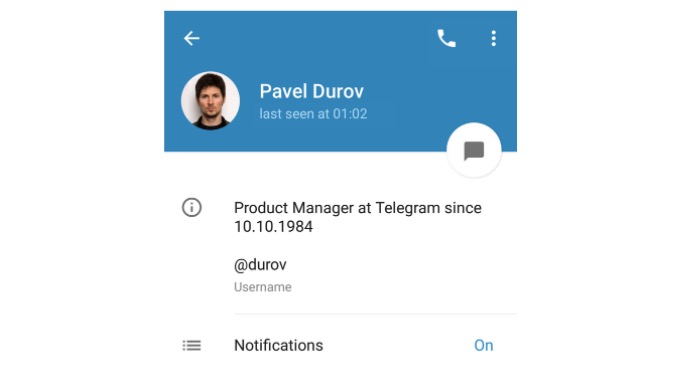 telegram biografia