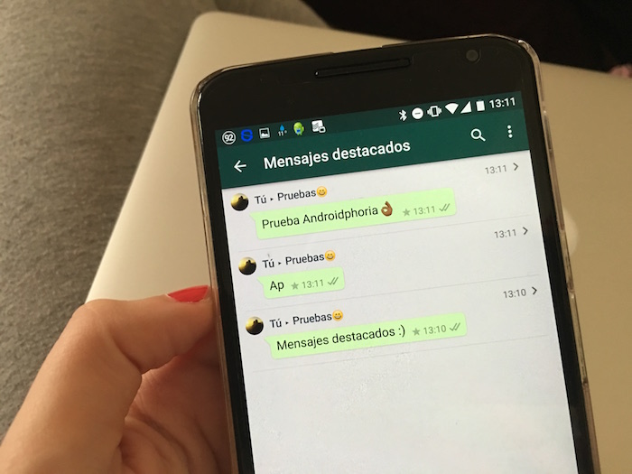 tener mensajes destacados en whatsapp