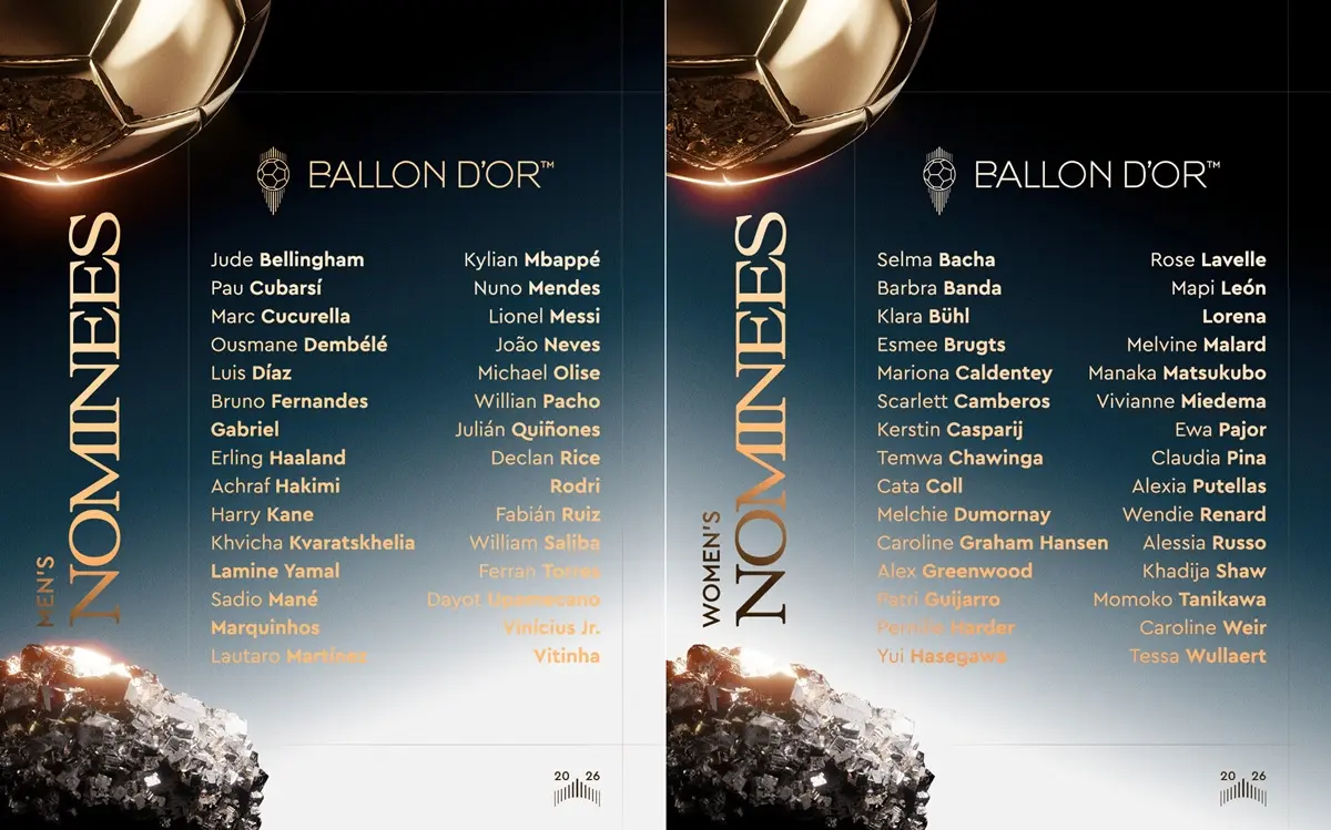 todos los nominados al Balon de Oro 2026