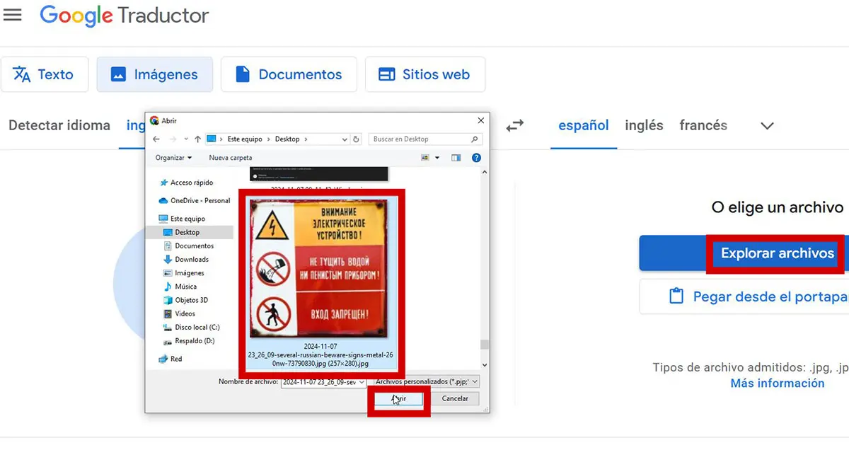 Traducir Fotos Desde La Pc 3