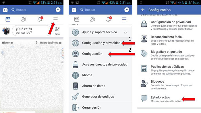 cambiar estado en facebook