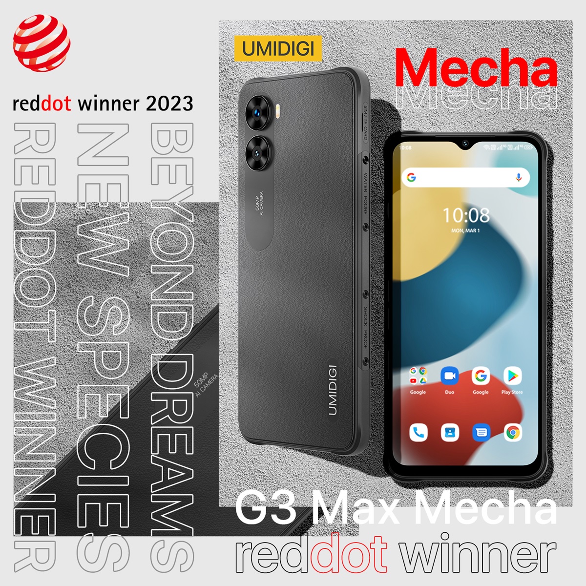 umidigi G3 max mecha red dot award