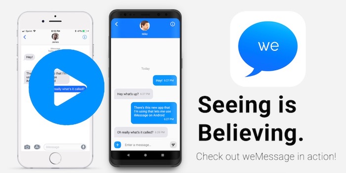 Cómo usar iMessage desde Android con weMessage