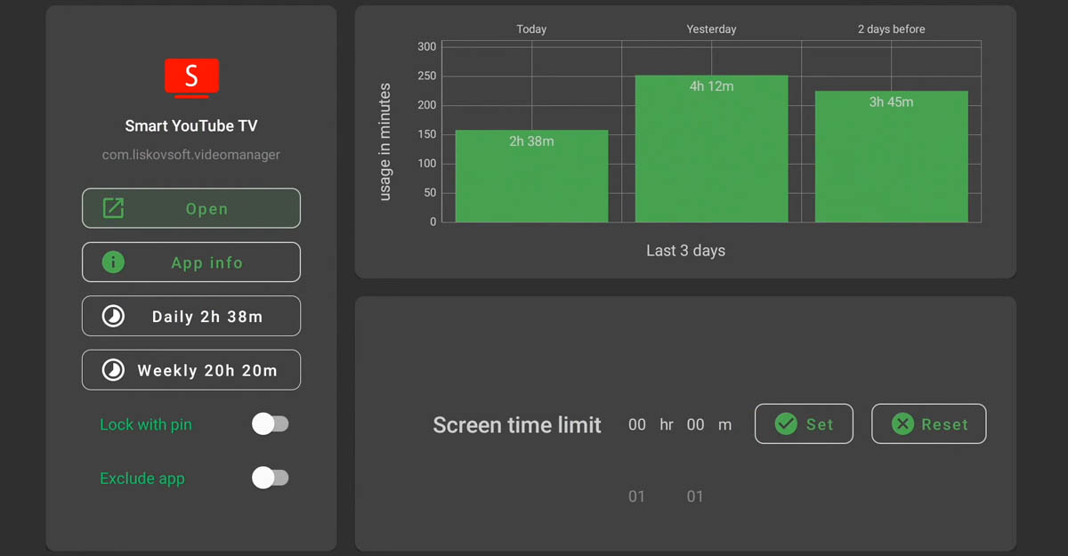 ver estadísticas de uso de aplicaciones en Android TV con TVUsage
