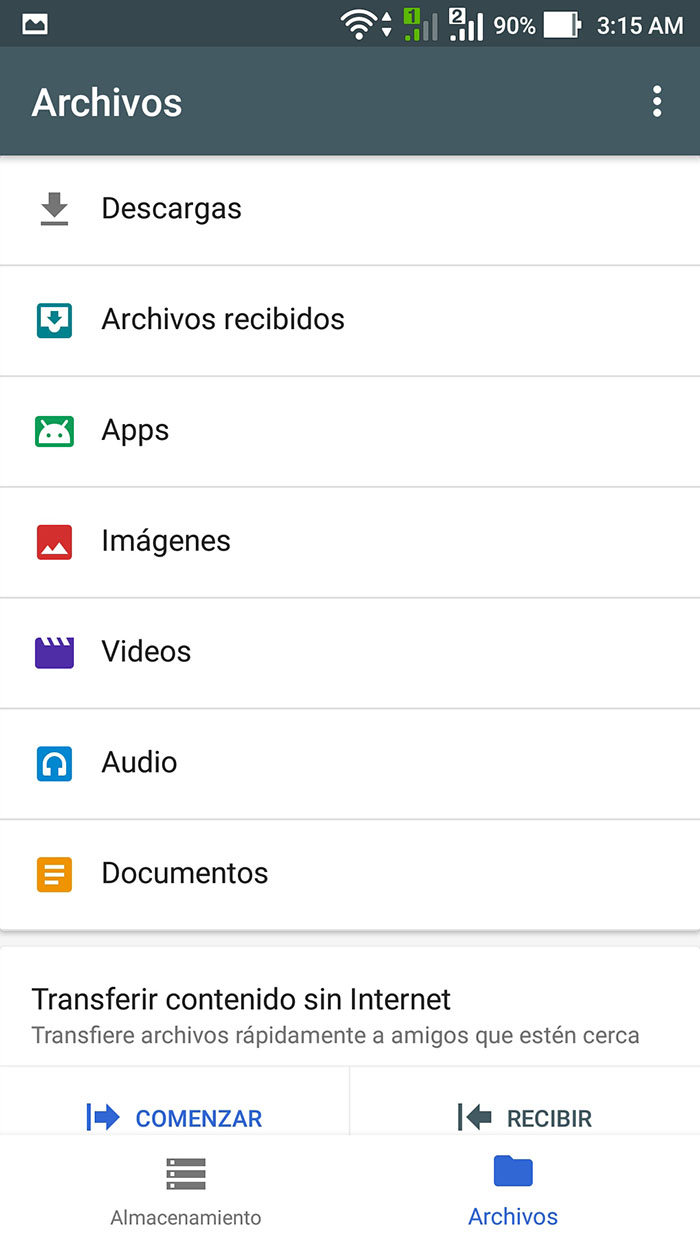 Visor de Archivos Google's Files Go