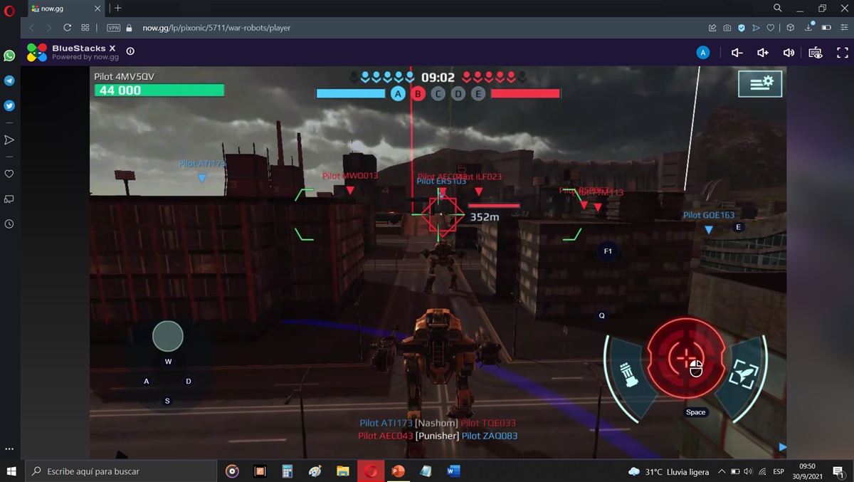 war robots emulado en la nube con bluestacks x