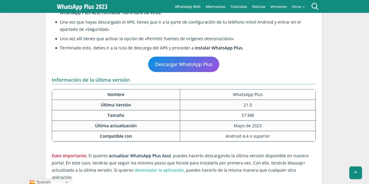 whatsapp plus donde descargar apk seguro