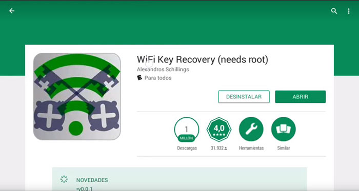 WiFi Key Recovery en Google Play