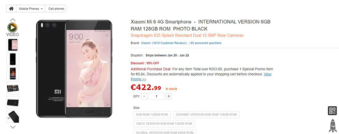 xiaomi mi 6 la mejor compra