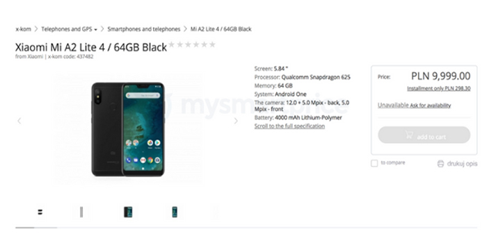 xiaomi mi a2 lite precio comprar