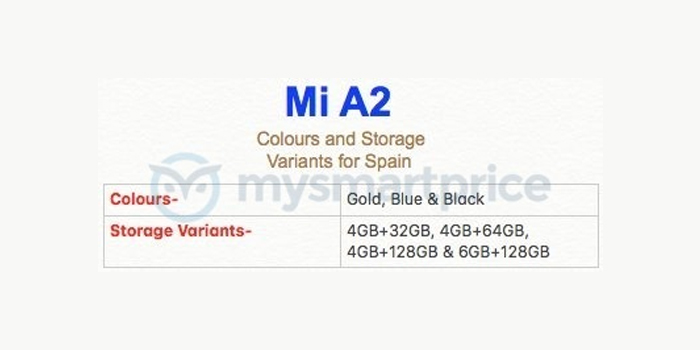 xiaomi mi a2 variantes españa