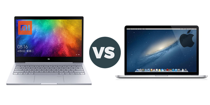 xiaomi mi laptop vs macbook air 13