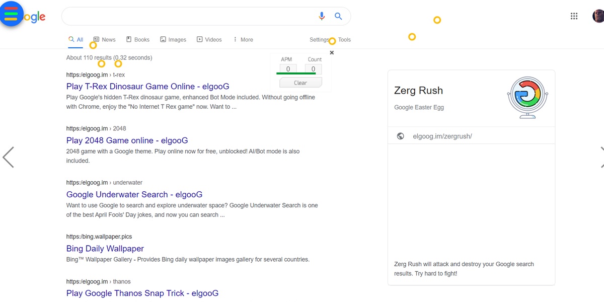 zerg rush juego google